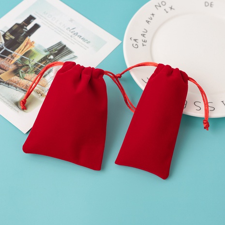 Einfacher Stil Einfarbig Tuch Kordelzug Schmuck Verpackungstaschen 1 Stück's discount tags