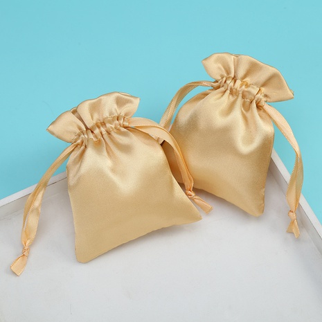 Simple Style Solid Color Satin Drawstring Jewelry Packaging Bags 1 Piece's discount tags