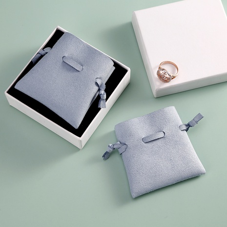 Style Simple Couleur Unie Fibre Synthétique Cordon Sacs D'emballage Bijoux's discount tags