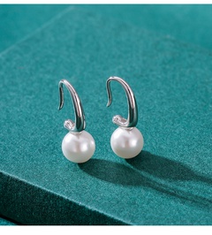 Simple Style Water Droplets Sterling Silver Earrings Plating 925 Silver Earrings 1 Pair
