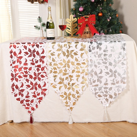 Christmas Christmas Tree Leaves Snowflake Cloth Party tablecloth's discount tags