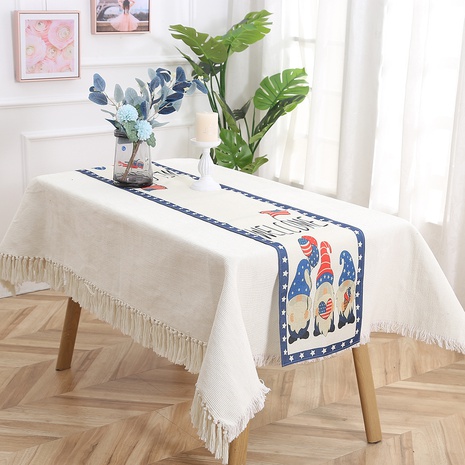 Cute American Flag Polyester tablecloth's discount tags