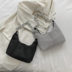 Women'S Small Spring&Summer PU Leather Solid Color Fashion Square Zipper Underarm Bag