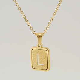 Fashion Letter Square Titanium Steel Necklace Stainless Steel Necklacespicture16