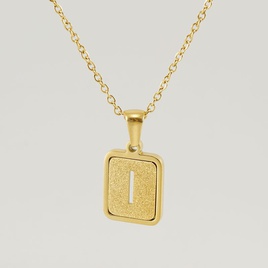 Fashion Letter Square Titanium Steel Necklace Stainless Steel Necklacespicture13