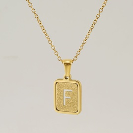 Fashion Letter Square Titanium Steel Necklace Stainless Steel Necklacespicture10