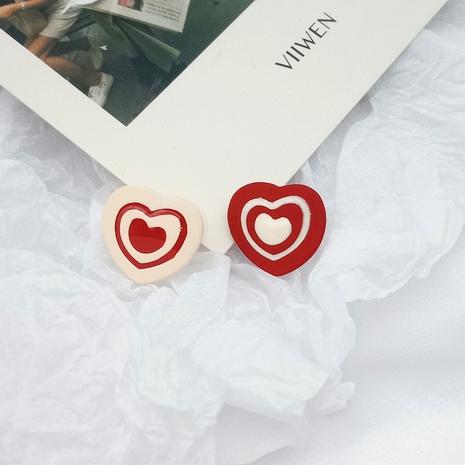 Cute Heart Shape Alloy Stoving Varnish Ear Studs's discount tags