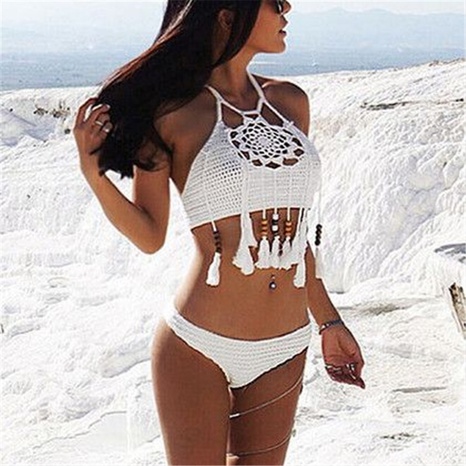 Women'S Solid Color Cotton Polyester Bikinis's discount tags
