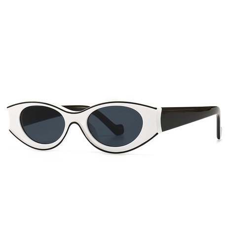 Unisex Retro Solid Color Resin Oval Frame Full Frame Sunglasses's discount tags