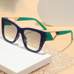 Unisex Fashion Leopard Pc Square Metal Full Frame Sunglasses