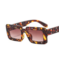 Unisex Retro Color Block Pc Square Full Frame Sunglasses