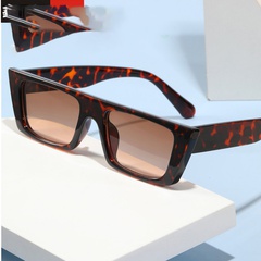 Unisex Fashion Leopard Pc Square Full Frame Sunglasses