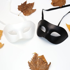 Halloween Solid Color Plastic Masquerade Party Mask