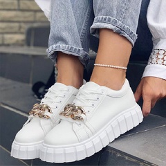 Women'S Casual Solid Color Round Toe Sports Shoes