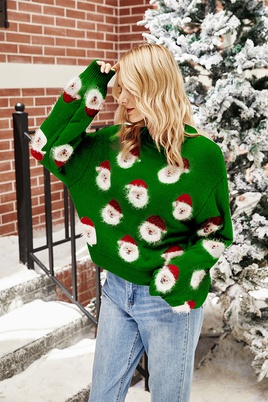 Christmas Preppy Style Santa Claus Festival Sweaterpicture50