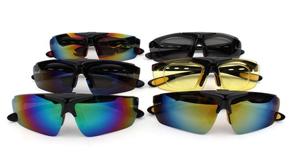 Unisex Sports Gradient Color Pc Square Clips Sunglasses
