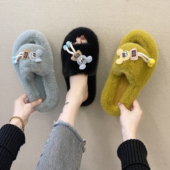 Women'S Casual Cartoon Round Toe Plush Slippers