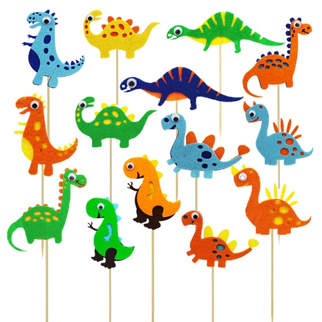 Date d'anniversaire Dinosaure Chiffon Fête Fournitures de décoration de gâteaux 1 Pièce's discount tags