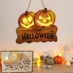Halloween Pumpkin Letter Wood Party Hanging Ornaments