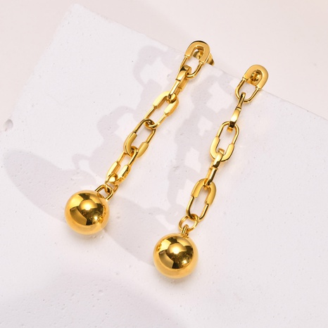 Simple Style Geometric Stainless Steel Drop Earrings Plating Stainless Steel Earrings 1 Pair's discount tags