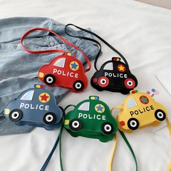 2020 primavera y verano nuevo estilo coreano bolsos para niños 3 Dstereo policía coche bolsa de mensajero Pu dibujos animados cambiar bolsa de accesorios