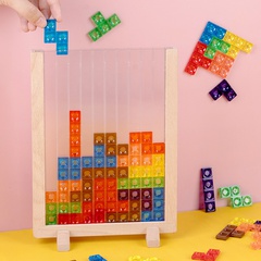 Holz 3D Tetris Puzzle kinder Pädagogisches Spielzeug Denken Spiel Block