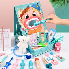 Wooden Children's Oral Dental Doctor Simulation Dentist Set Medical Toys