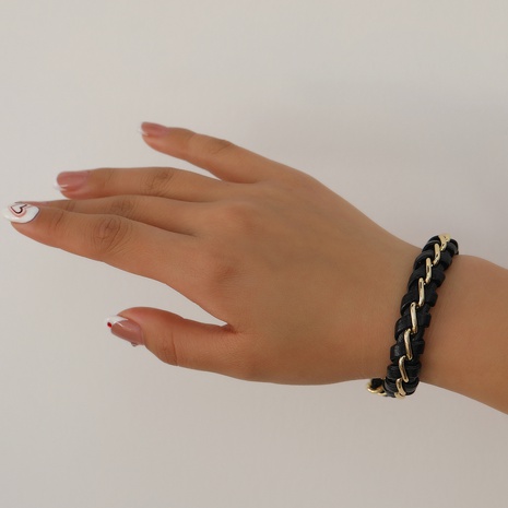 Style Simple Géométrique Faux Cuir Couches Tresser Bracelets's discount tags