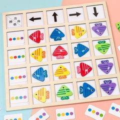 Fisch Pädagogisches Richtung Kognitiven Farbe Passenden Holz Spielzeug