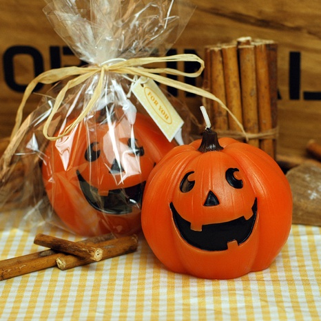 Halloween Pumpkin Wax Party Candle's discount tags
