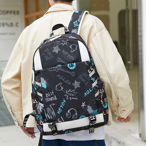 Streetwear Letter Square Zipper Functional Backpack's discount tags