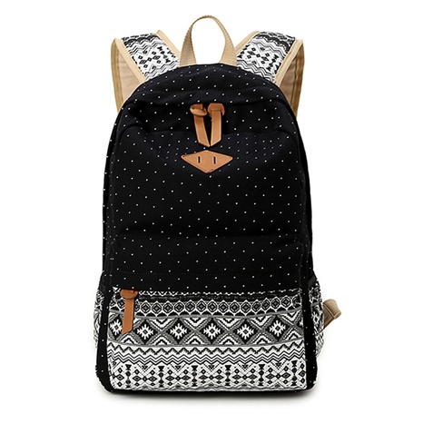 Ethnic Style Printing Square Zipper Functional Backpack's discount tags
