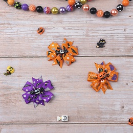 Halloween Funny Halloween Pattern Rib Ribbon Party Hairpinpicture8