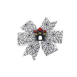 Halloween Funny Halloween Pattern Rib Ribbon Party Hairpinpicture16
