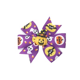 Halloween Funny Halloween Pattern Rib Ribbon Party Hairpinpicture14