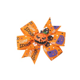 Halloween Funny Halloween Pattern Rib Ribbon Party Hairpinpicture19