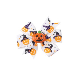 Halloween Funny Halloween Pattern Rib Ribbon Party Hairpinpicture22