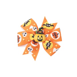 Halloween Funny Halloween Pattern Rib Ribbon Party Hairpinpicture23