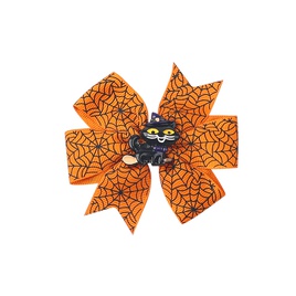Halloween Funny Halloween Pattern Rib Ribbon Party Hairpinpicture24