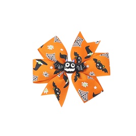 Halloween Funny Halloween Pattern Rib Ribbon Party Hairpinpicture28
