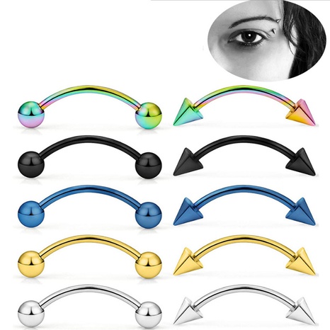 Fashion Geometric Stainless Steel Plating Eyebrow Nails's discount tags