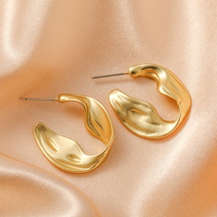 Simple Style Geometric Alloy Plating Earrings 1 Pair