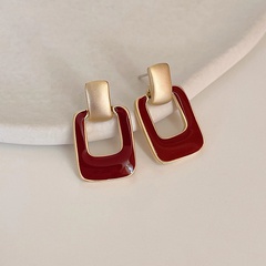 Vintage Style Geometric Alloy Plating Drop Earrings 1 Pair