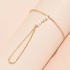 Simple Style Geometric Alloy Chain Artificial Pearls Bracelets 1 Piece