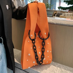 2022 neue Art japanische und koreanische grenz überschreitende Perlen gestrickte One-Shoulder-Einkaufstasche gewebte Handtasche One-Shoulder-Achsel tasche weiblich