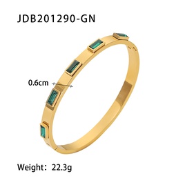 Simple Style Geometric Stainless Steel Bangle Plating Zircon Stainless Steel Braceletspicture30