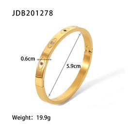 Simple Style Geometric Stainless Steel Bangle Plating Zircon Stainless Steel Braceletspicture29