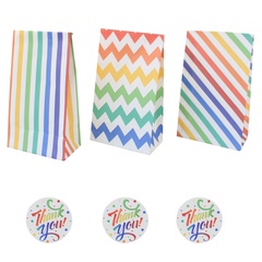Birthday Simple Style Stripe Paper Party Gift Wrapping Supplies 1 Set