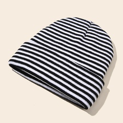 Unisex Fashion Stripe Flat Eaves Wool Cap