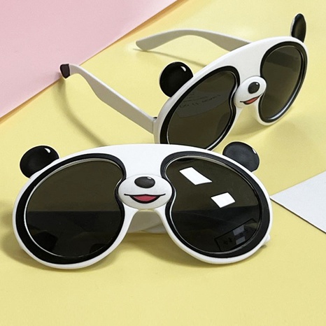 Children Unisex Cartoon Style Panda Ac Special-Shaped Mirror Full Frame Sunglasses's discount tags